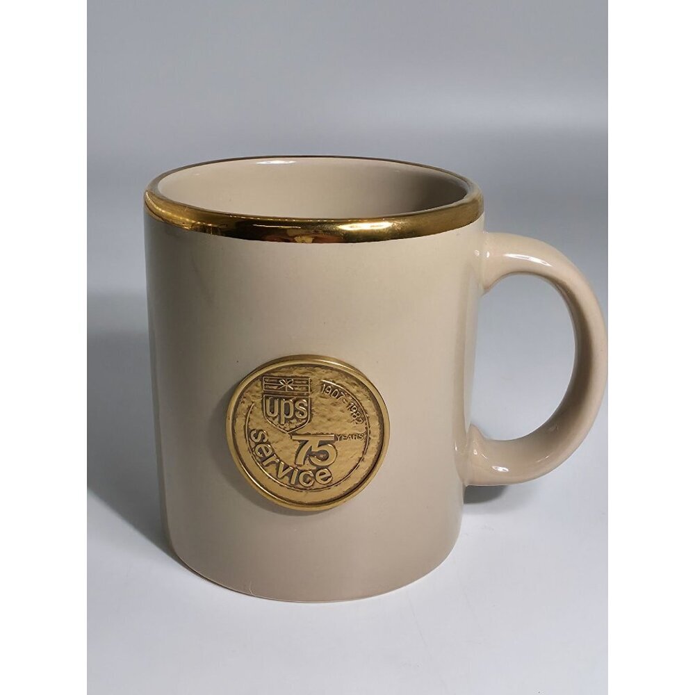 UPS 75 Years Service Commemorative Mug With Gold Trim By Waechtersbach W Germany
